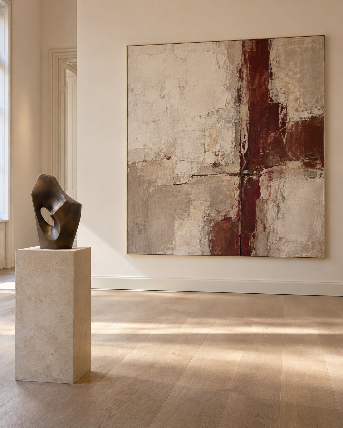 Illustrative photograph: an art gallery interior